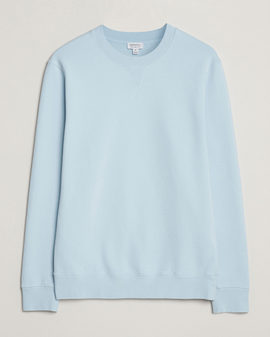 Sunspel Loopback Sweatshirt Frost Blue – Blue