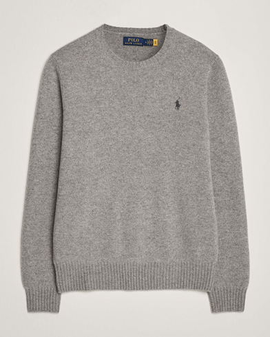 Polo Ralph Lauren Wool/Cashmere Crew Neck Fawn Grey Heather – Grey