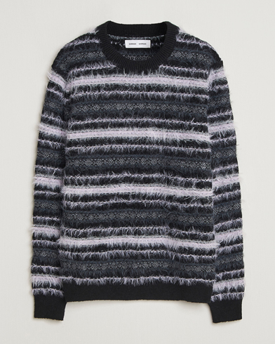 Samsøe Samsøe Finnley Striped Knitted Sweater Black Multi – Multi-colour
