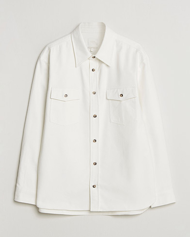 A.P.C. Brushed Cotton Overshirt White – White