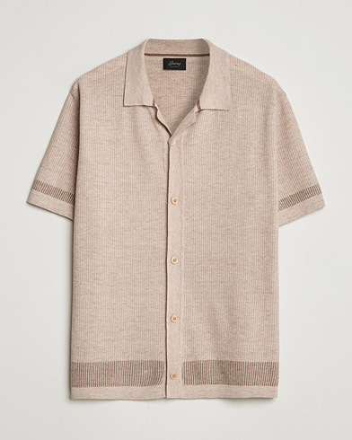 Brioni Cotton/Linen Cuban Shirt Beige – Beige