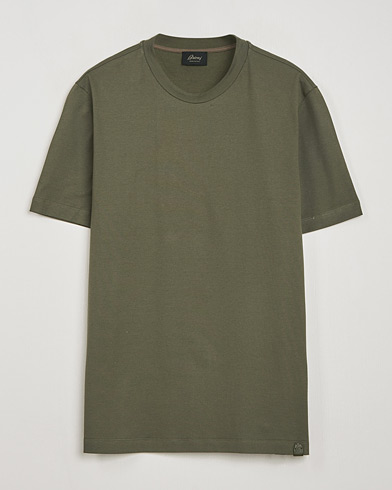 Brioni Short Sleeve Cotton T-Shirt Military – Green