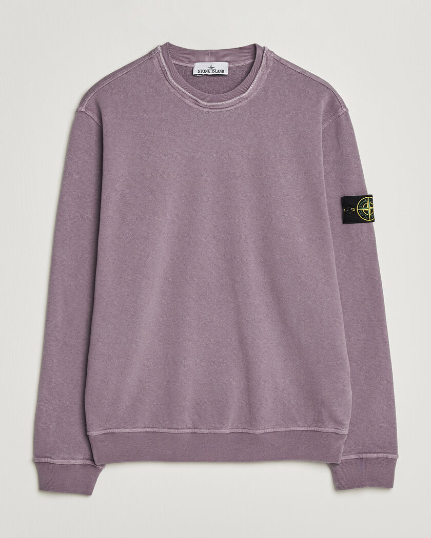 Stone Island Old Dyed Cotton Sweatshirt Purple Grey – Purple
