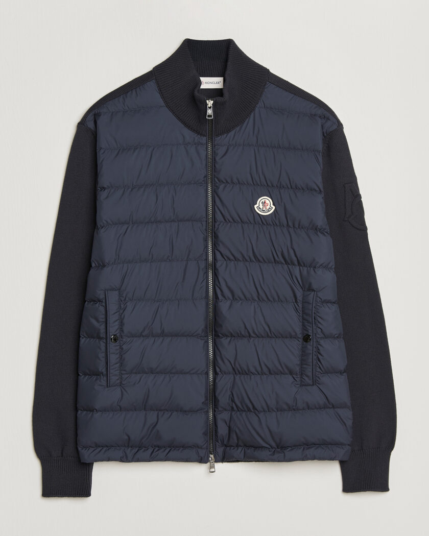 Moncler Hybrid Zip Cardigan Navy – Blue