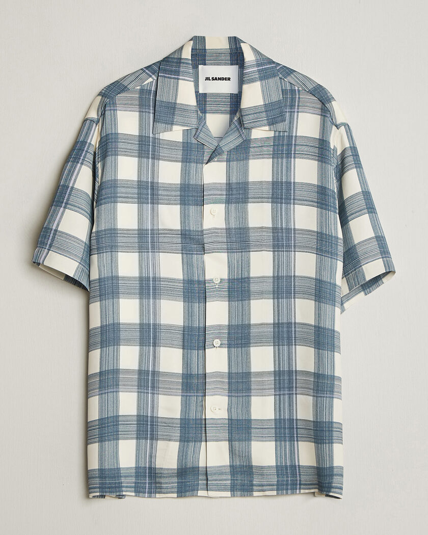 Jil Sander Vichy Check Camp Shirt Blue/White – Multi-colour