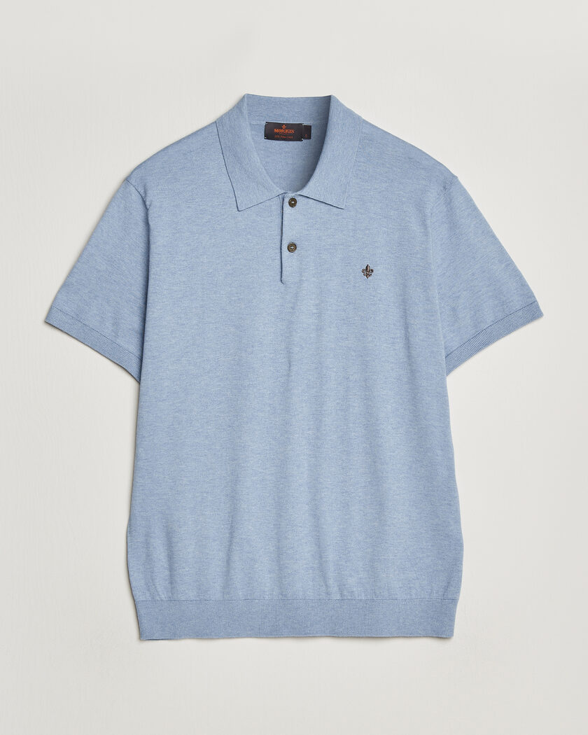 Morris Riley Short Sleeve Polo Light Blue – Blue