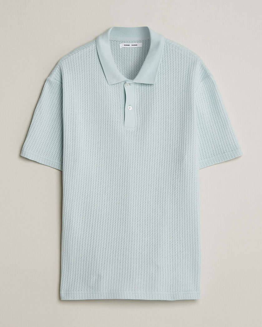 Samsøe Samsøe Jase Polo Skywriting – Blue