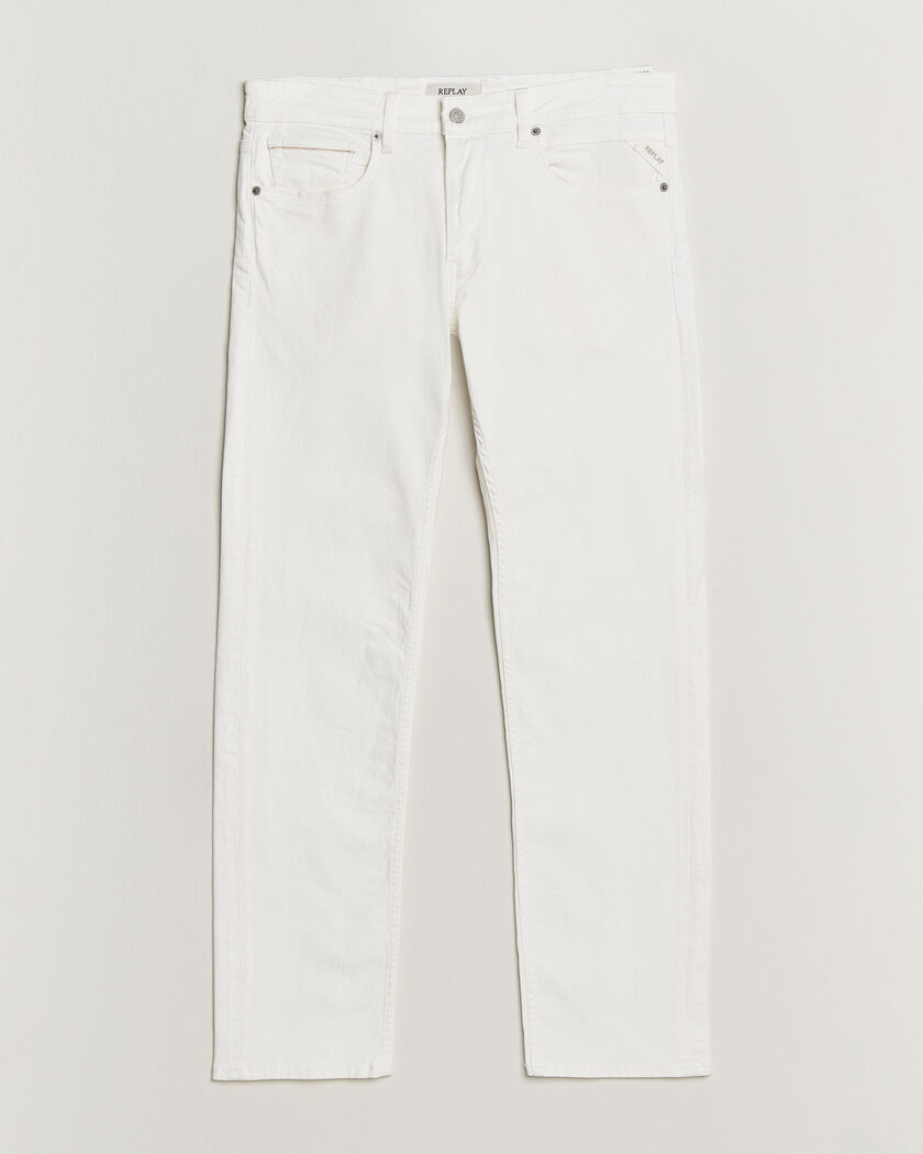 Replay Grover Straight Fit Powerstretch Jeans White – White