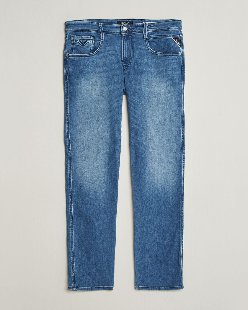 Replay Anbass Powerstretch Jeans Medium Blue – Blue