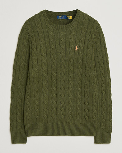 Polo Ralph Lauren Cotton Cable Pullover Garden Trail Heather – Green