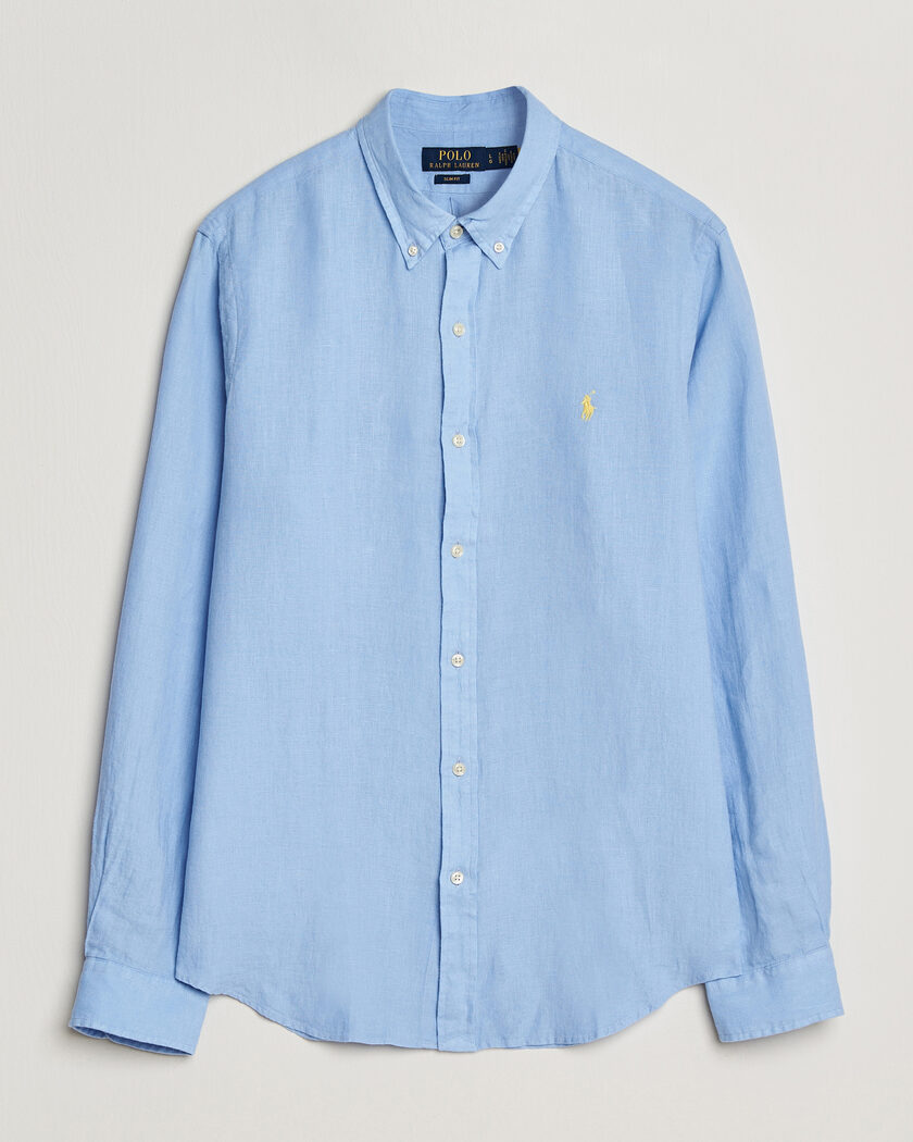 Polo Ralph Lauren Slim Fit Linen Shirt Austin Blue – Blue