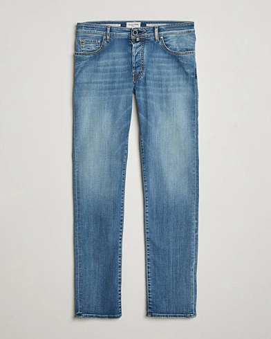 Jacob Cohën Bard Slim Fit Stretch Porsche Patch Jeans Mid Blue – Blue