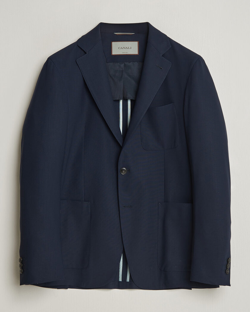 Canali Unconstructed Impeccabile Wool Blazer Navy – Blue