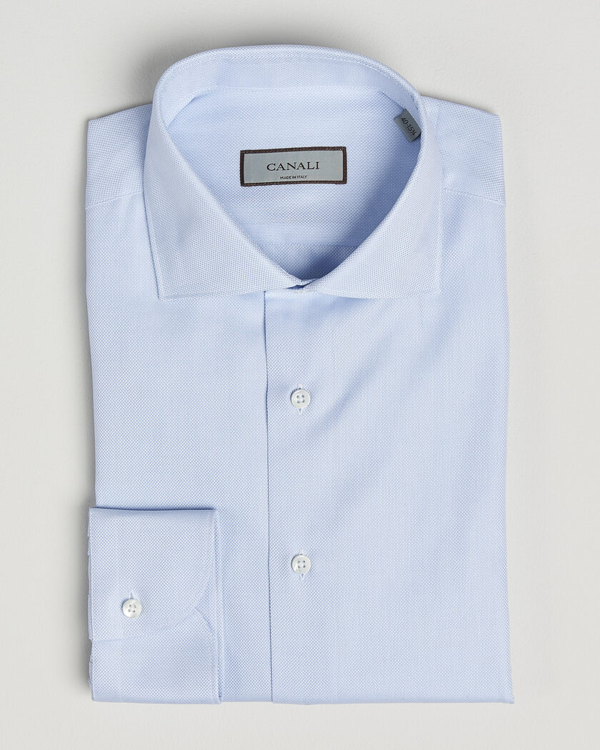 Canali Slim Fit Oxford Shirt Light Blue – Blue
