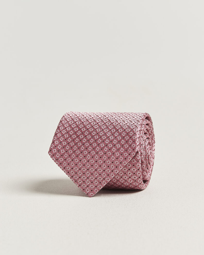 Canali Micro Structure Silk Tie Pink – Pink