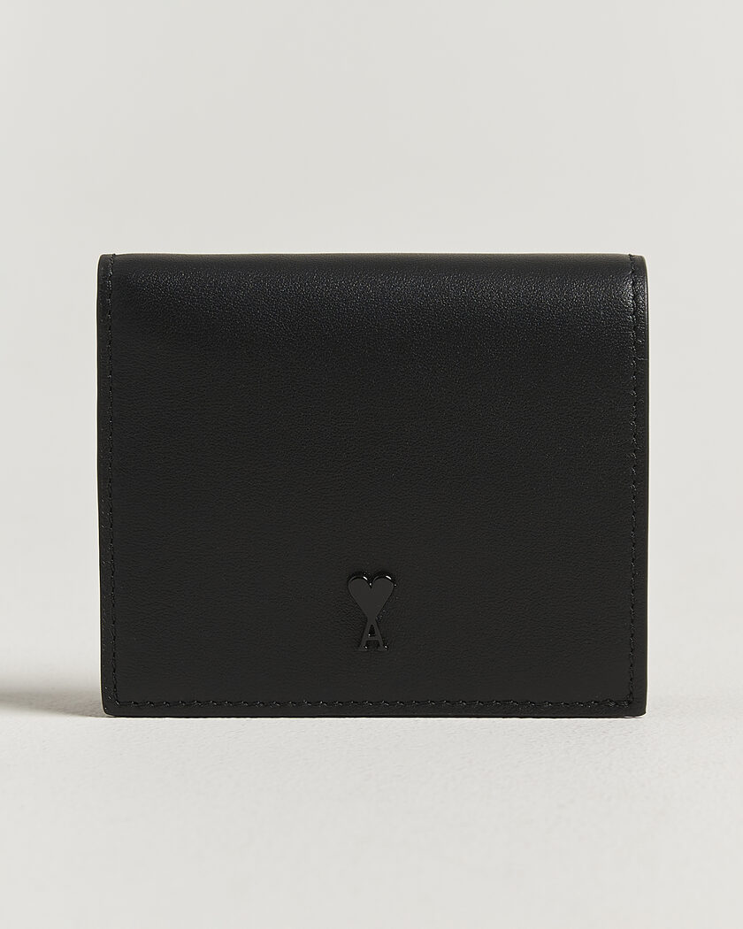 AMI Tonal Heart Logo Wallet Black – Black