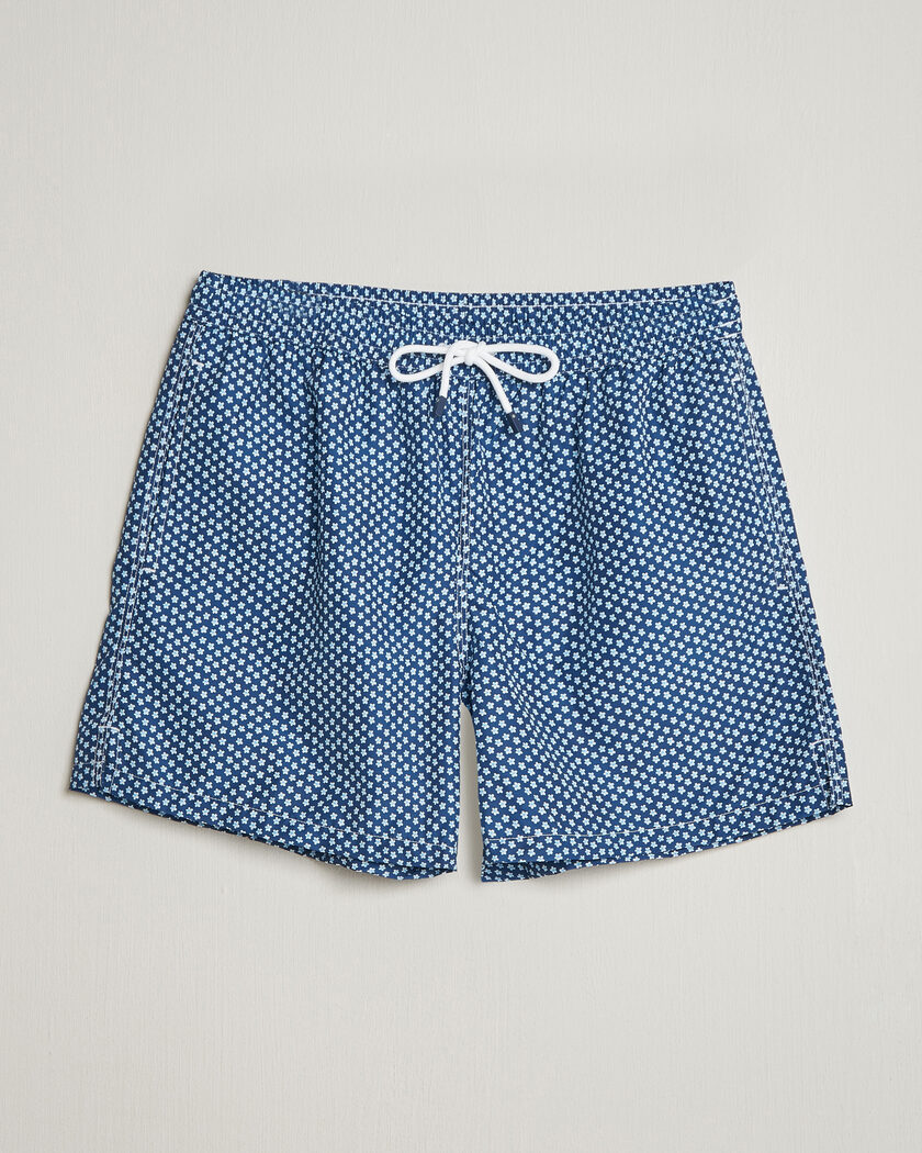Fedeli Madeira Swim Trunk Blue Flowers – Blue