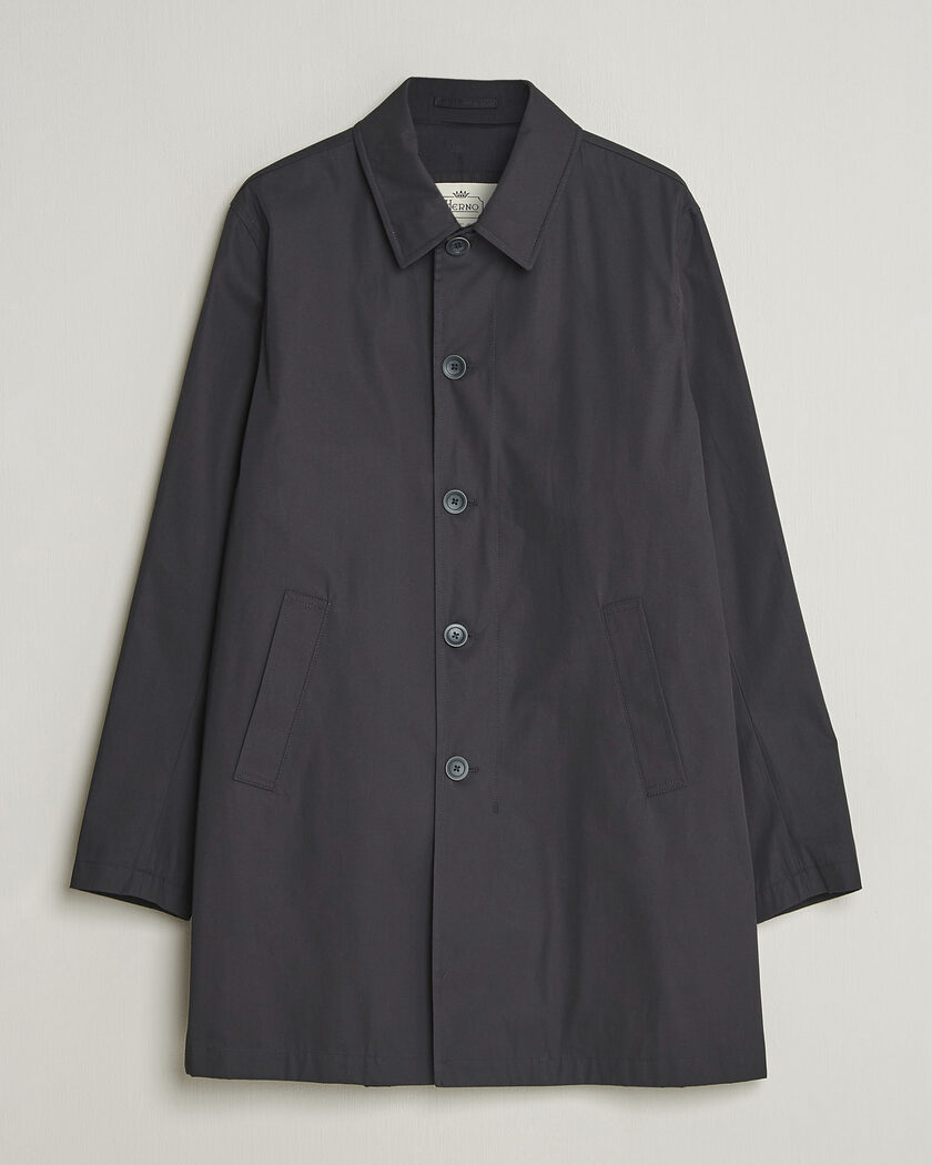 Herno Cotton Car Coat Navy – Blue