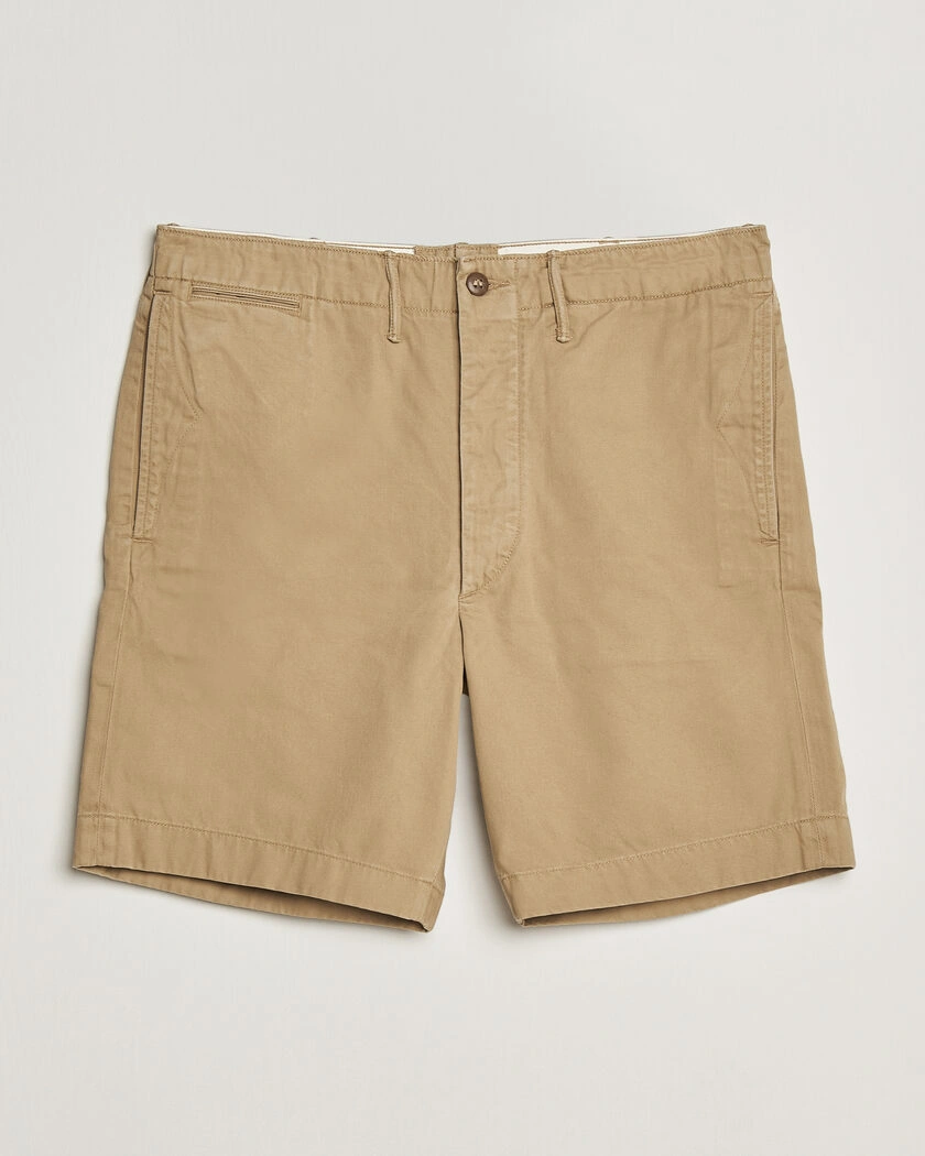 RRL Officers Flat Shorts New Military Khaki – Beige