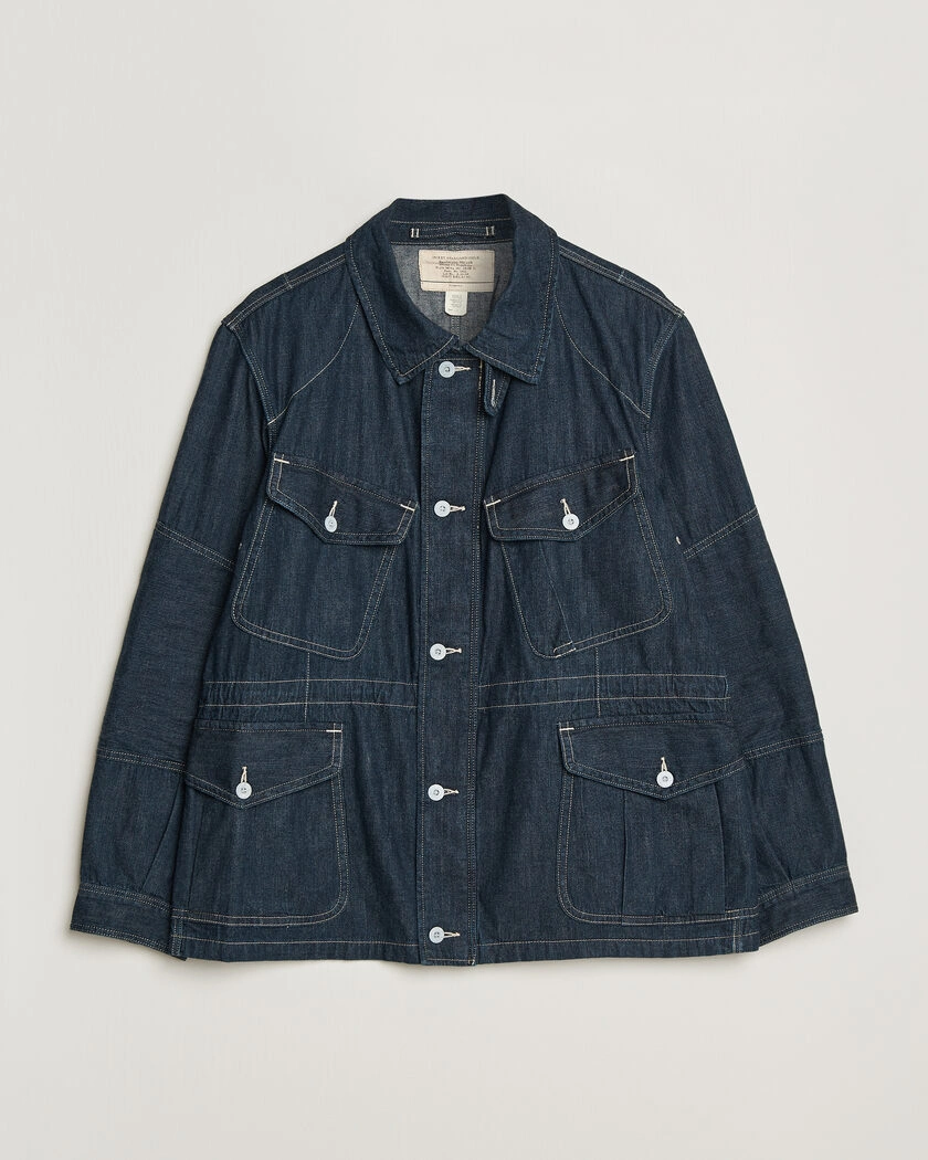 RRL Bannerman Denim Field Jacket Medium Wash – Blue