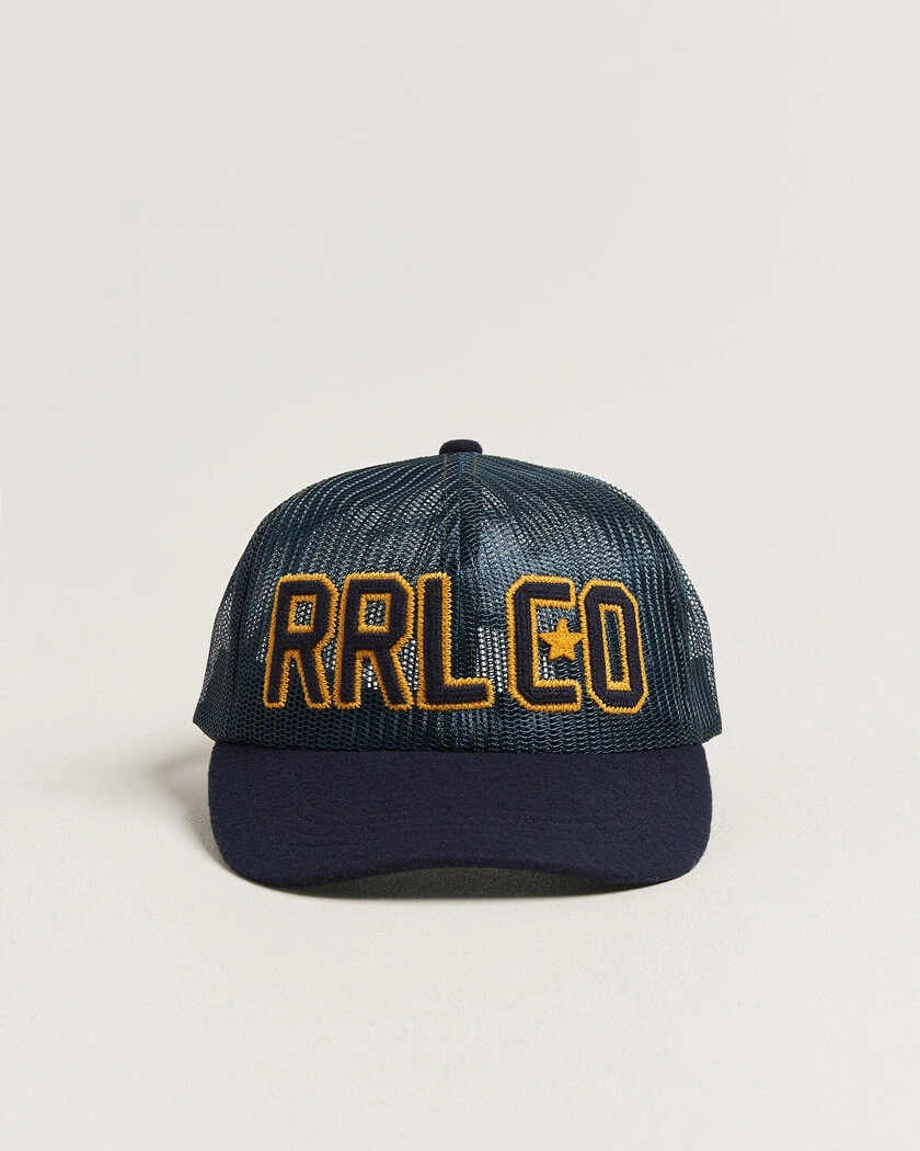 RRL Mesh Trucker Cap Navy – Blue