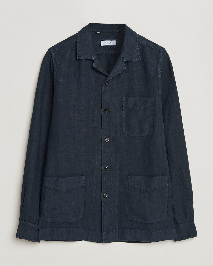 Boglioli Linen Painter Jacket Navy – Blue