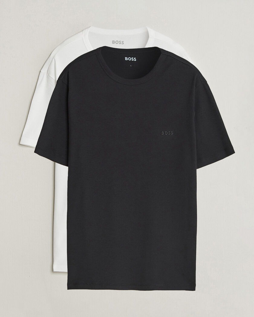 BOSS BLACK 2-Pack Ribbed T-Shirt White/Black – Black