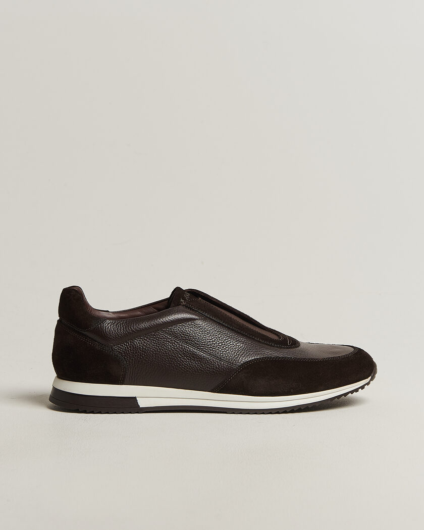 Loake 1880 Ballantyne Suede/Leather Sneaker Dark Brown – Brown