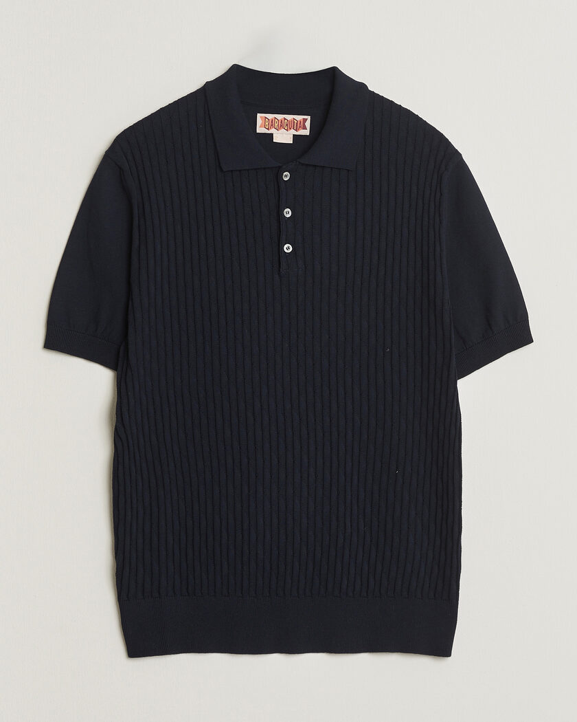 Baracuta Pattern Stich Polo Navy – Blue