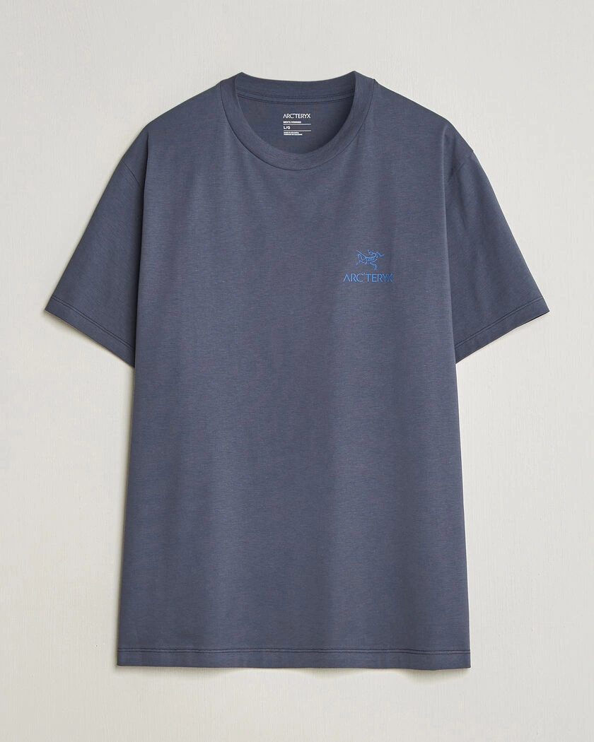 Arc'teryx Kragg Cotton Bird Word T-Shirt Dark Stratus – Blue