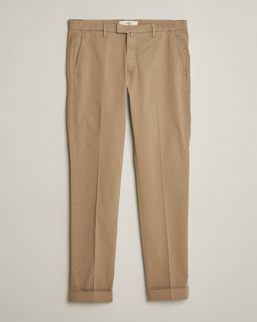 Briglia 1949 Slim Fit Cotton Chinos Taupe – Beige