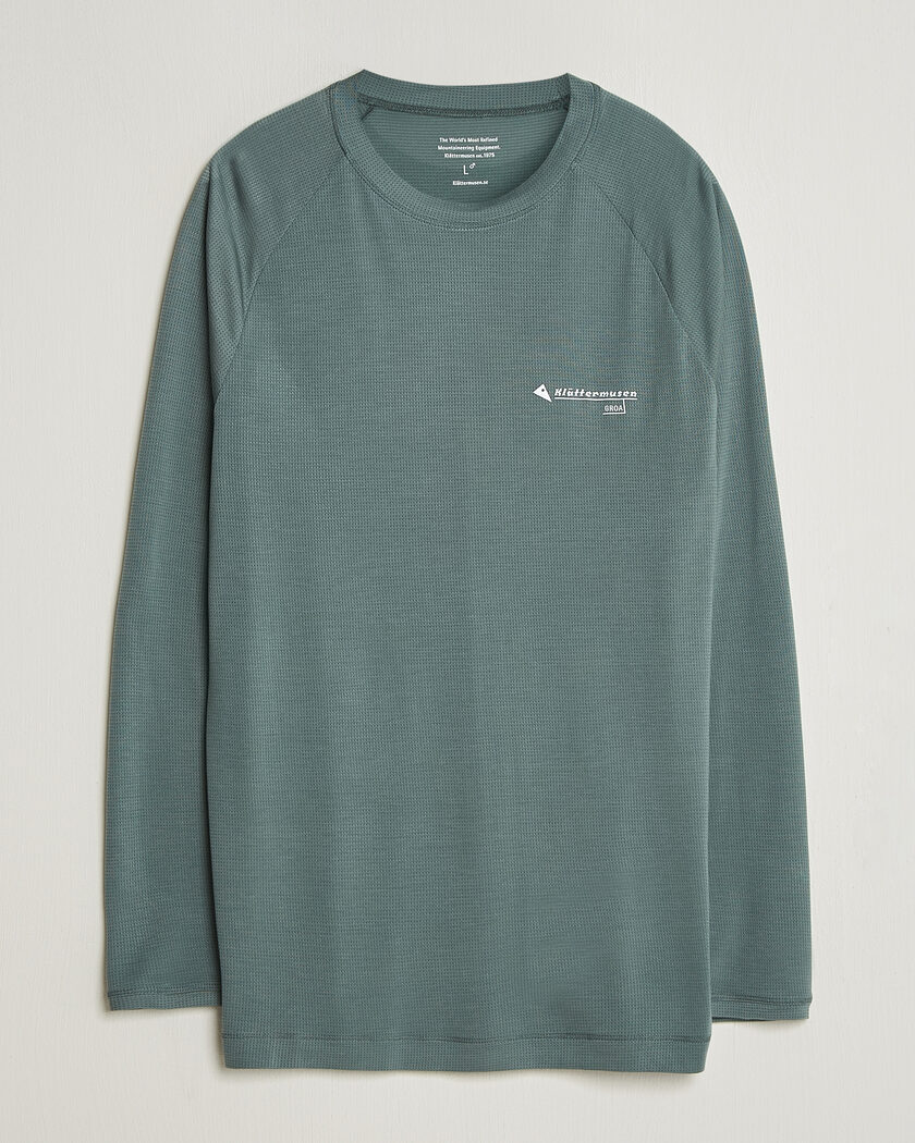 Klättermusen Groa Lightweight Tencel Long Sleeve T-Shirt Teal Grey – Grey