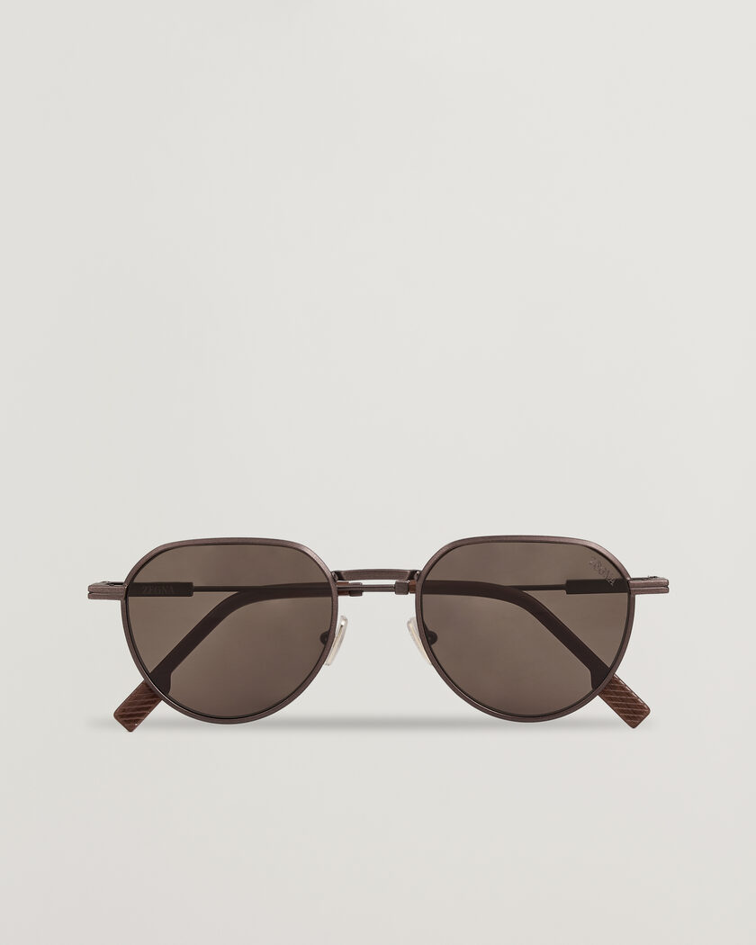 Zegna EZ0297 Sunglasses Dark Bronze – Brown