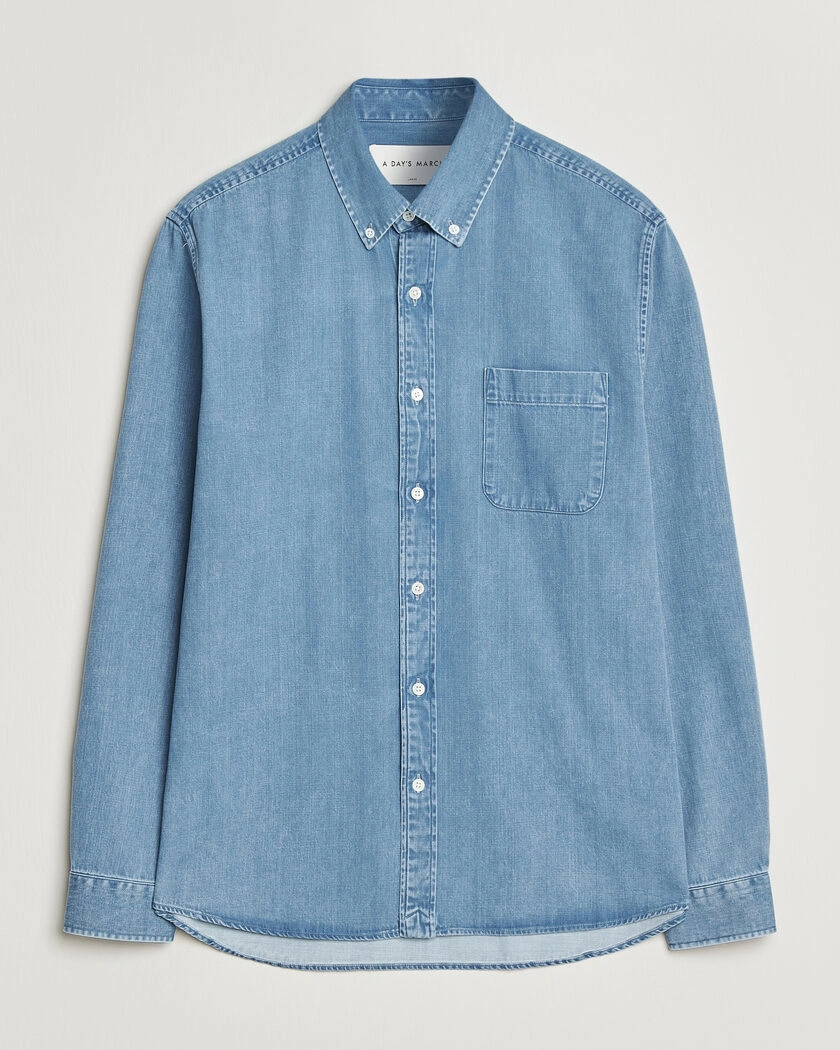A Day's March Original Denim Shirt Light Blue – Blue
