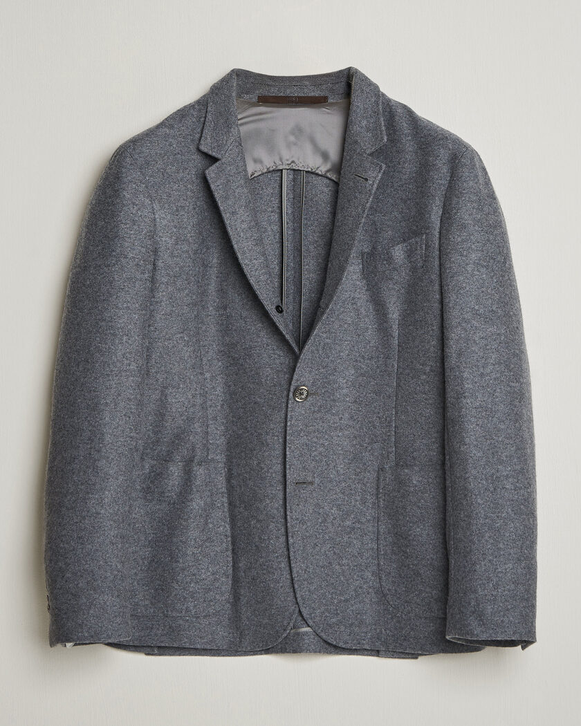 Fedeli Cashmere Flannel Jacket Grey Melange – Grey
