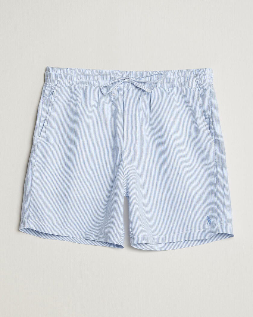 Polo Ralph Lauren Woven Linen Shorts Blue/White – Blue