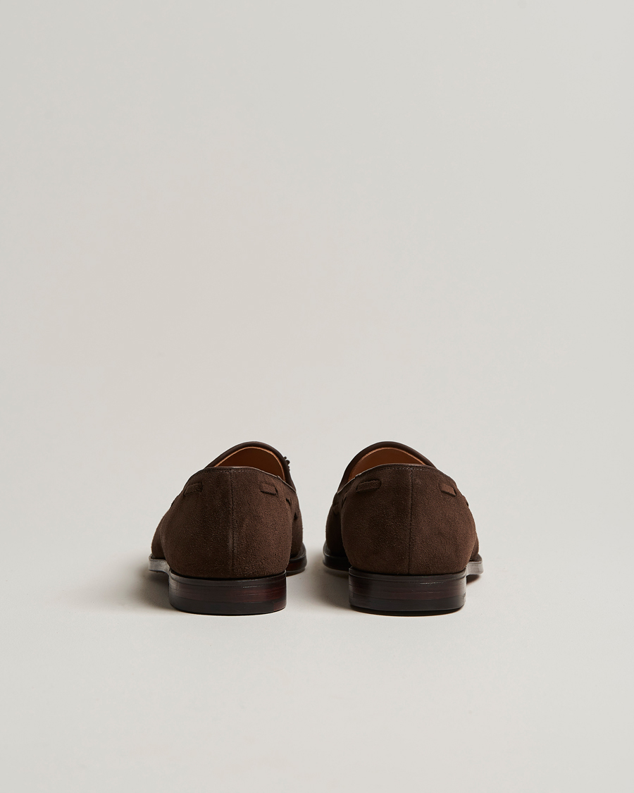 Men | Loafers | Crockett & Jones | Cavendish Tassel Loafer Dark Brown Suede
