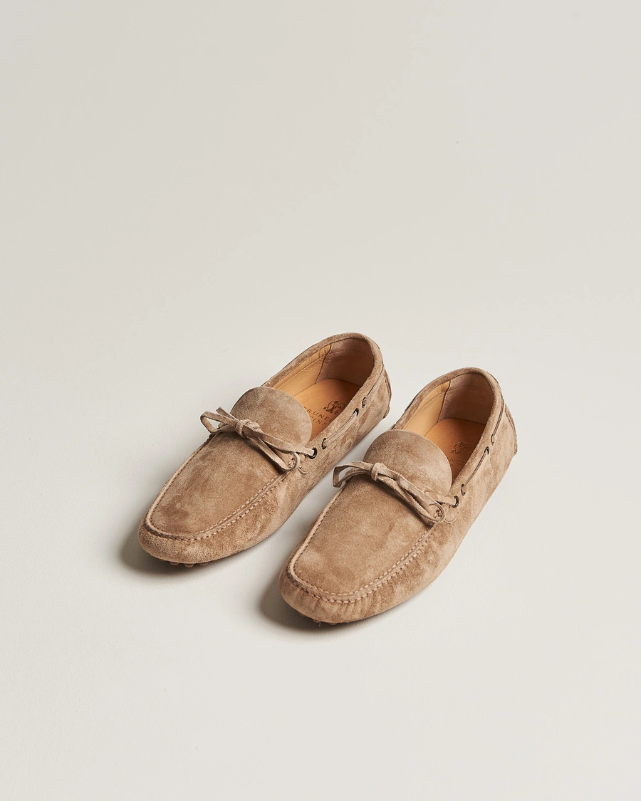 Men | Moccasins | Brunello Cucinelli | Laced Carshoe Beige Suede
