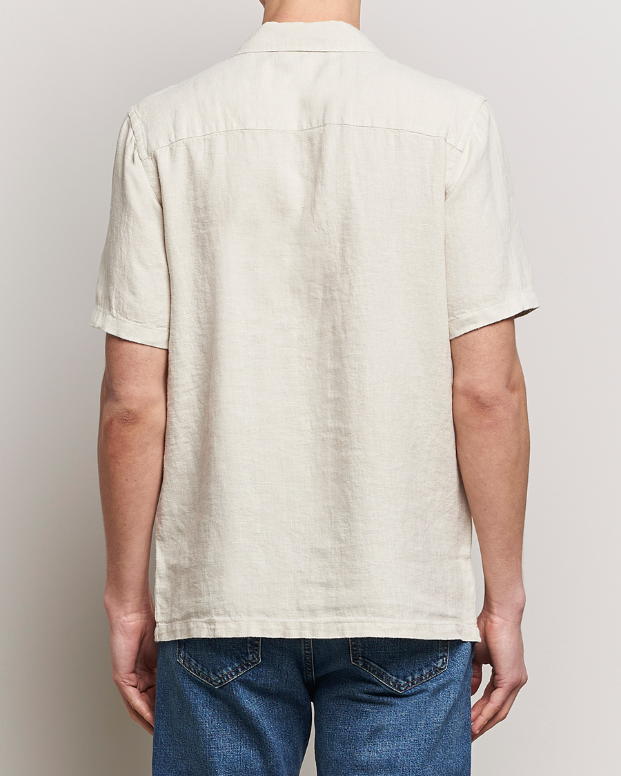 Men | Shirts | A Day's March | Yamu Linen Short Sleeve Shirt Sand