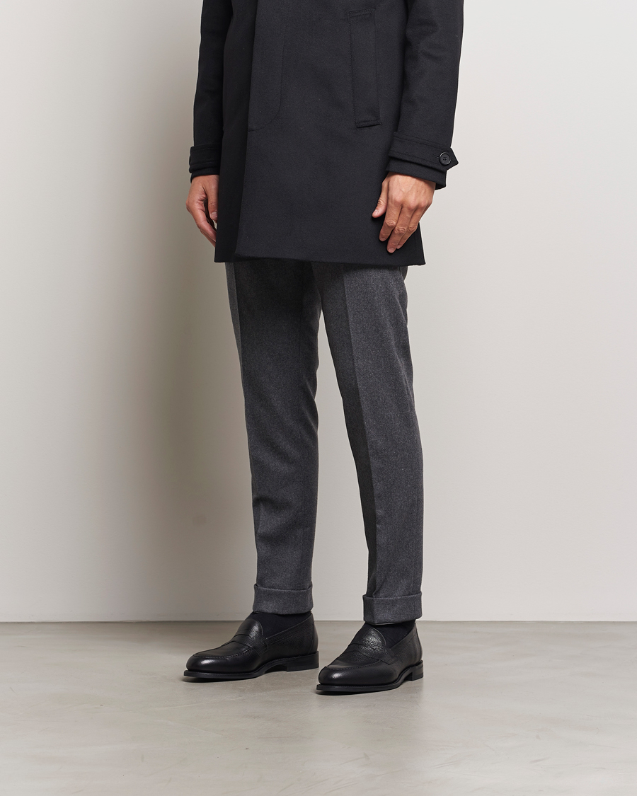 Men | Loafers | Loake Shoemakers | Loake 1880 Imperial Grained Penny Loafer Black