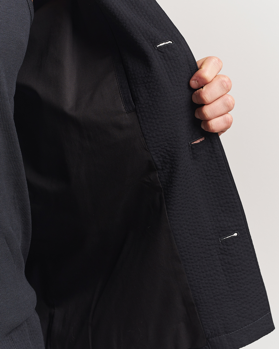 Men | Shirts | A.P.C. | Brest Seersucker Overshirt Black