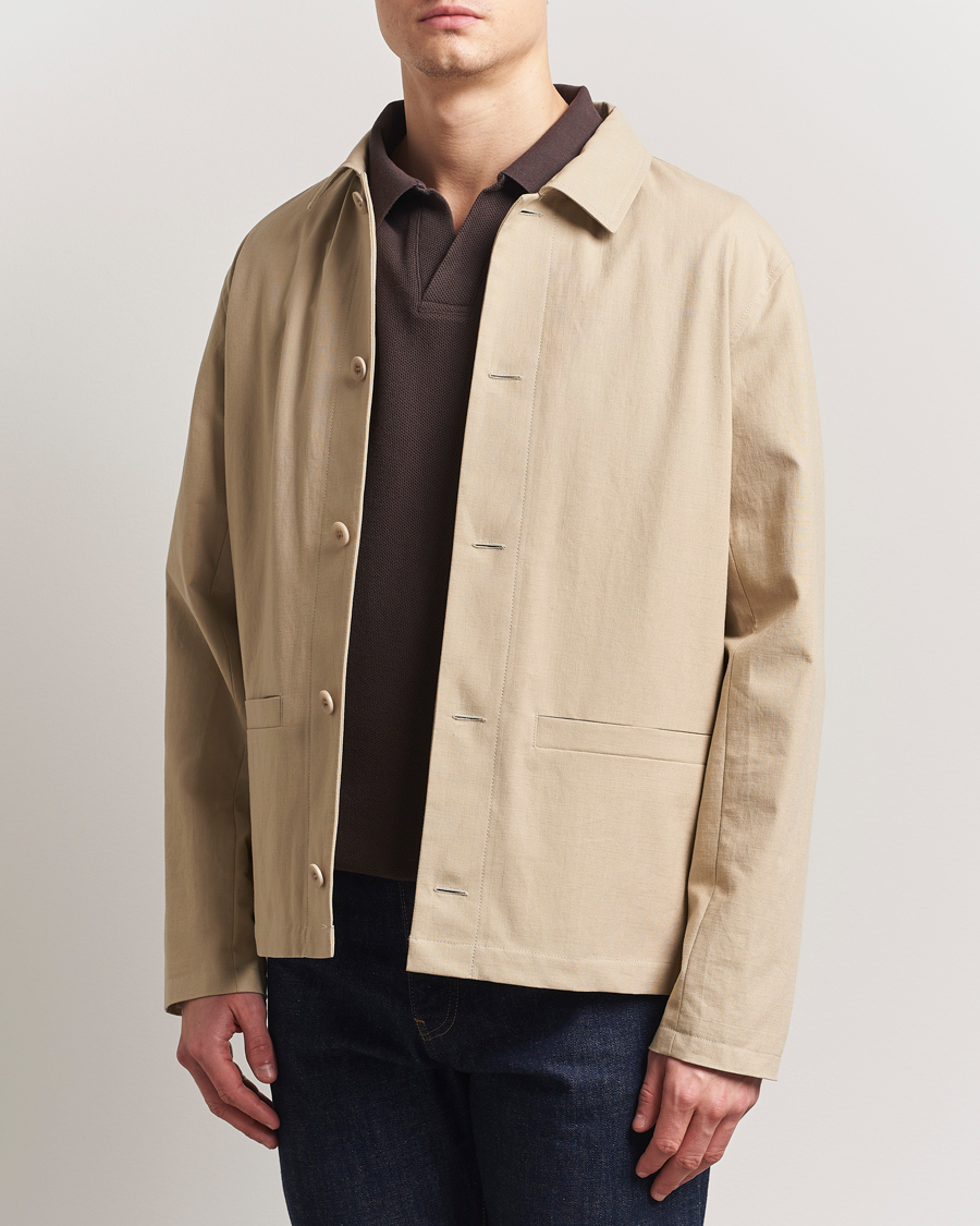 Men | Coats & Jackets | A.P.C. | Rodney Textured Cotton Overshirt Beige