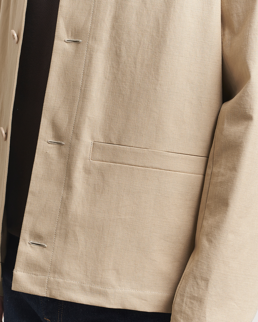 Men | Coats & Jackets | A.P.C. | Rodney Textured Cotton Overshirt Beige