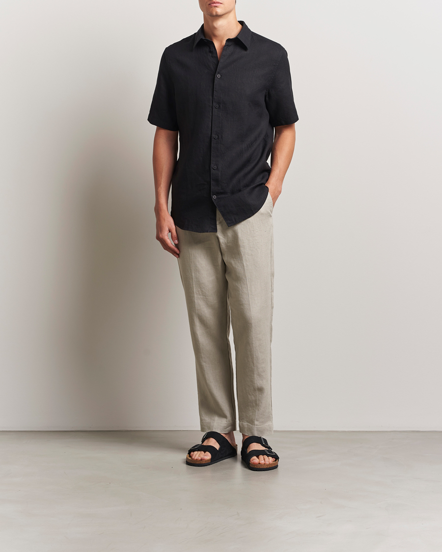 Men | Trousers | NN07 | Billie Linen Drawstring Trousers Fog