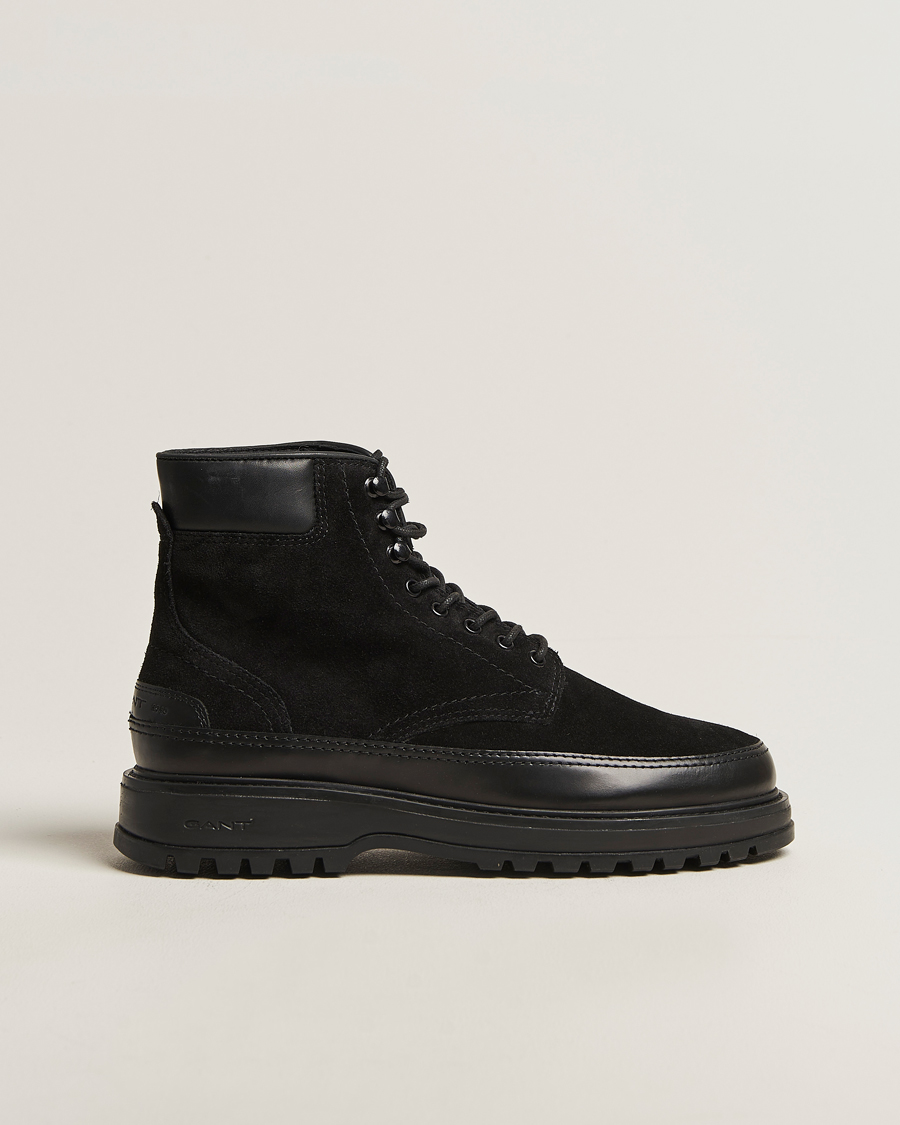 Men | Boots | GANT | Clafton Felt Lined Suede Boot Black
