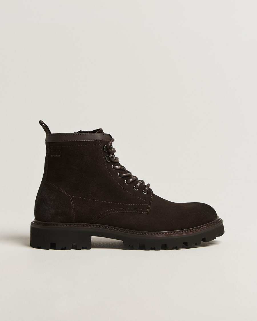 Men | Boots | BOSS BLACK | Julyo Suede Boot Dark Brown