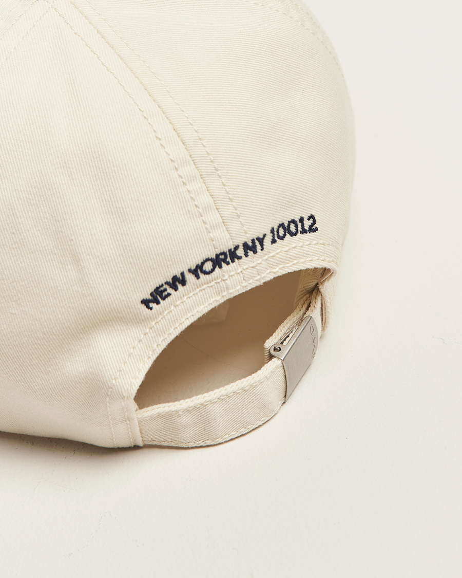 Men | Hats & Caps | GANT 240 Mulberry Street | Washed Twill Cap Cream
