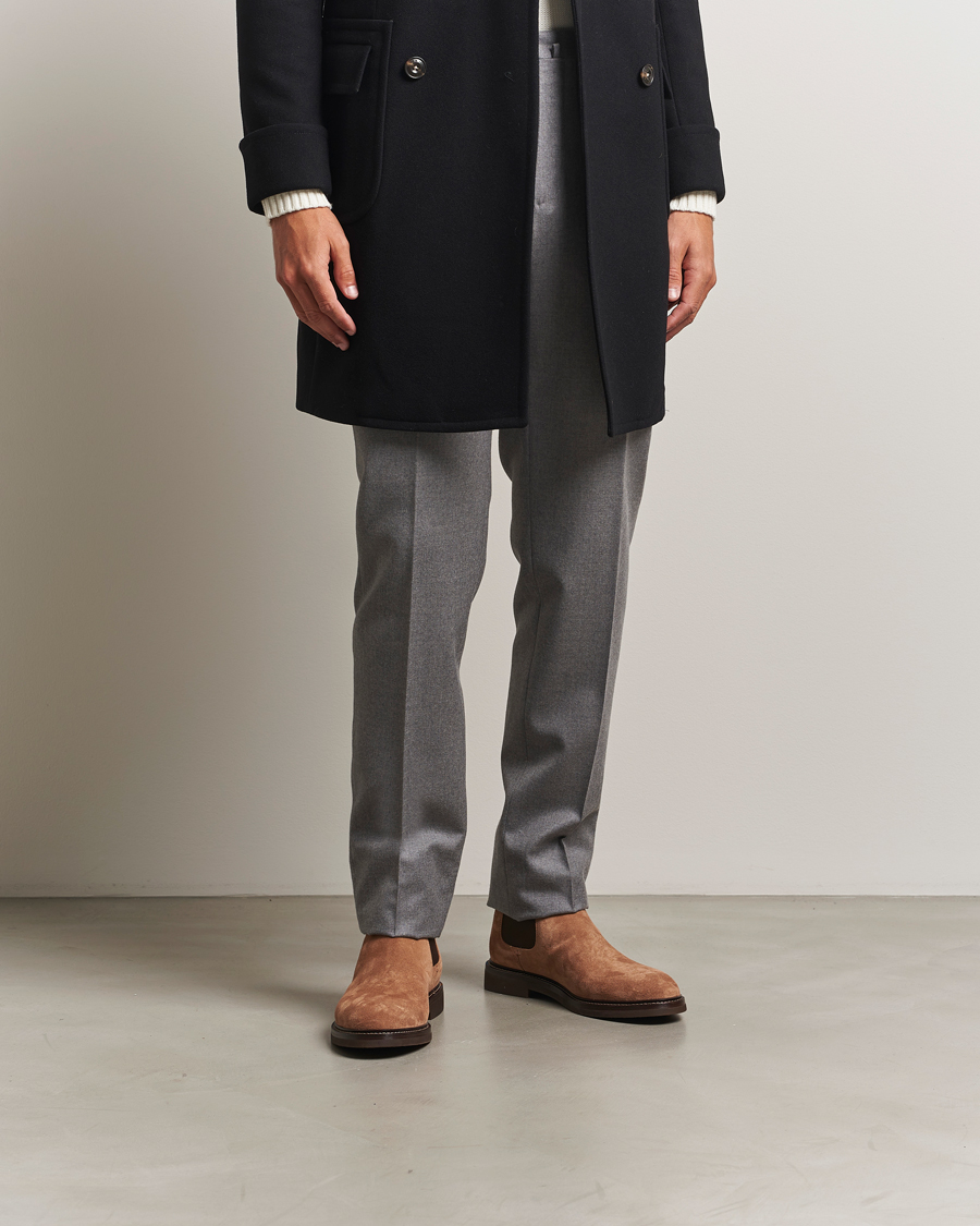Men | Boots | Brunello Cucinelli | Chelsea Boots Brown Suede