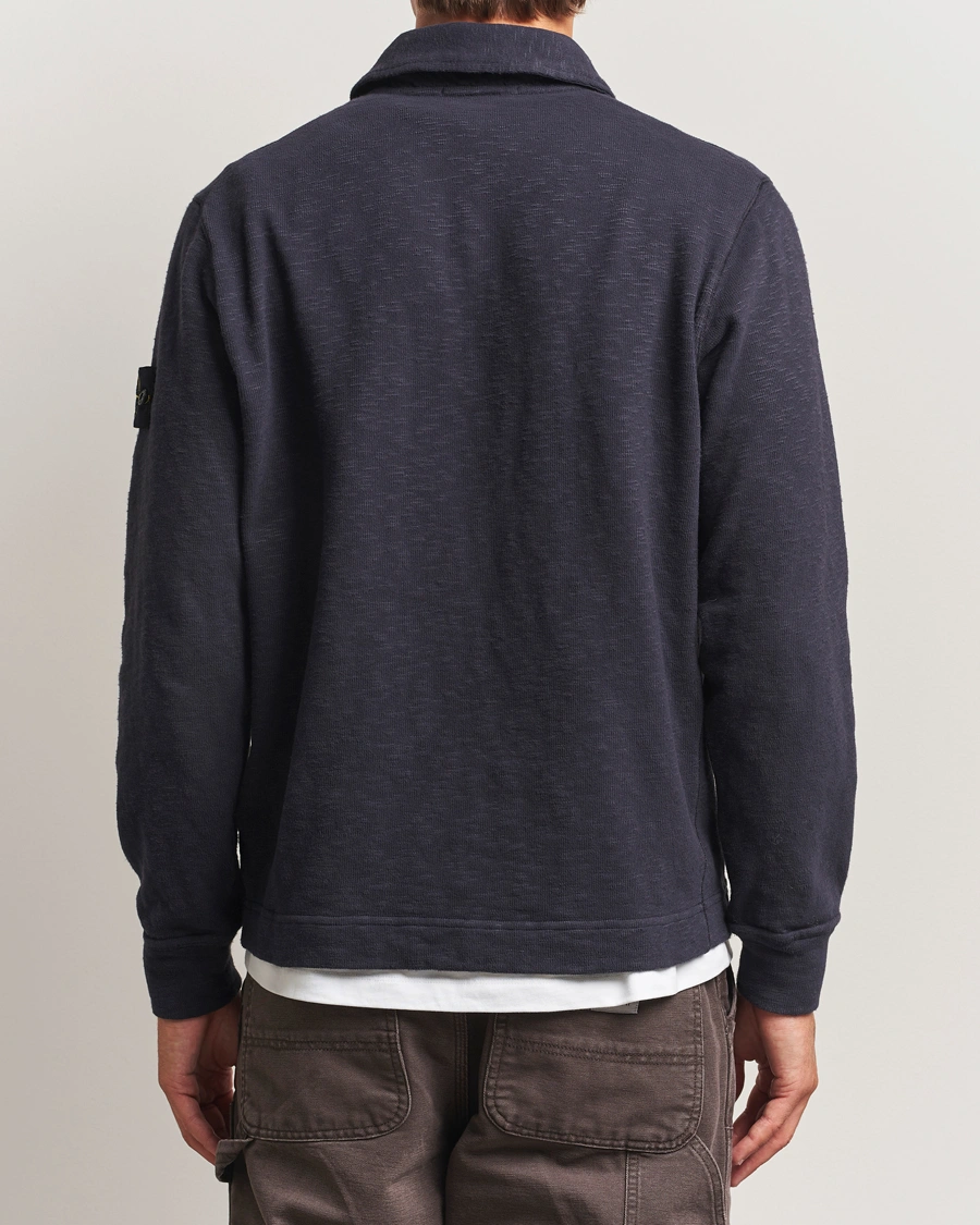 Men | Sweaters & Knitwear | Stone Island | Vanisé Brushed Heavy Cotton Polo Ink