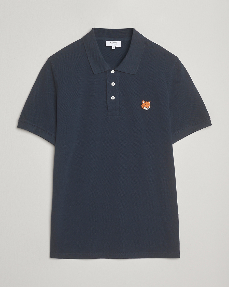 Men | Polo Shirts | Maison Kitsuné | Fox Head Polo Classic Navy